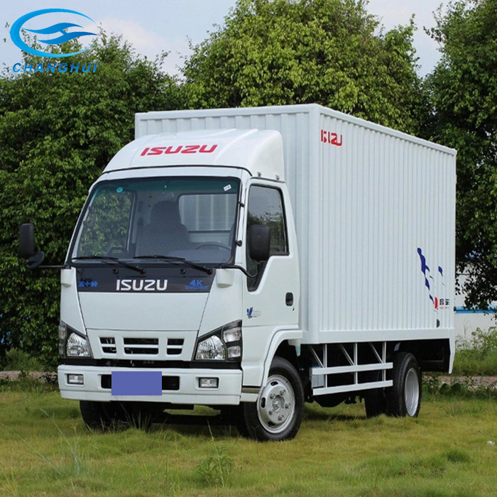 Isuzu 600P cargo box truck white color | Trucks, Cargo van, Work truck