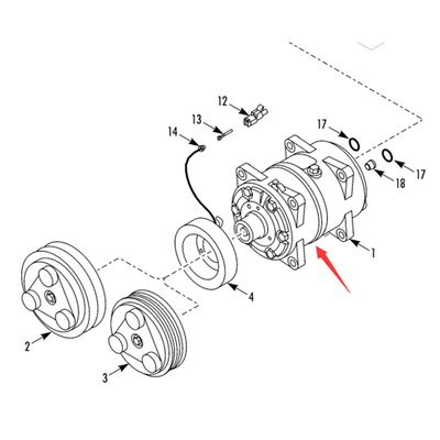 Original compressor assembly model 1021118IRM for Thermo King RV200