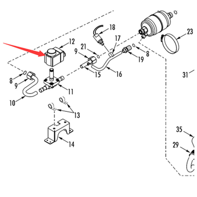 Model 415047 12V / 415051 24V Thermo King RV200 Original Heating Solenoid Valve Coil