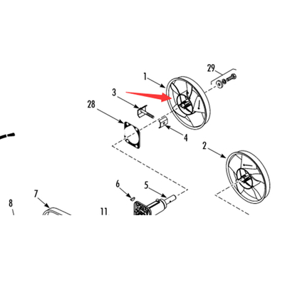 Model 781307/781306 Thermo King T-880Pro original evaporator fan blade, color white/black
