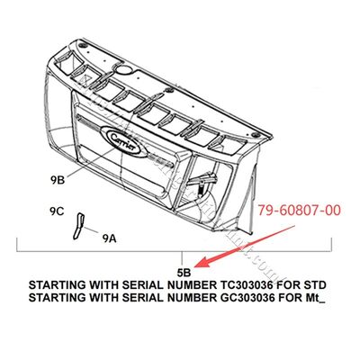 79-60807-00 Carrier S550 S750 S850 front skin cover original spare parts