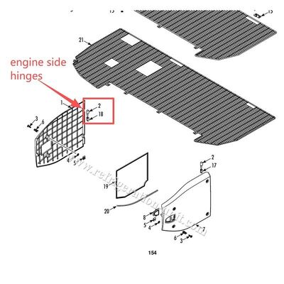 engine side hinges the right side door one set T series THERMO KING refrigeration unit T-600 800 1000 680Pro 880Pro T-1080Pro